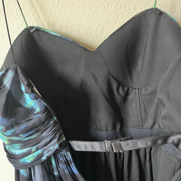 Banana Republic Silk Evening Prom Maxi Dress Black Size 8 - Picture 8 of 11